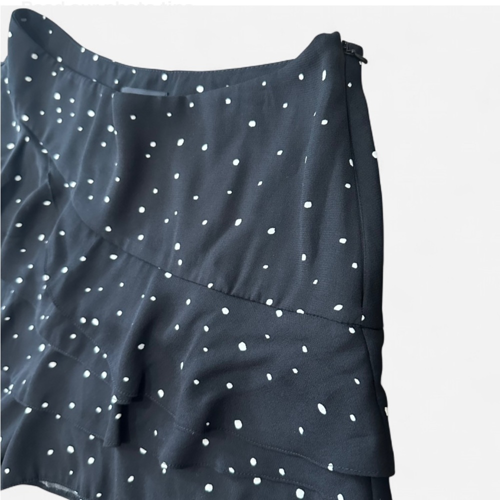 NEW River Island Women's 10 Black & White Dots Tiered Ruffle Shorts Skort Summer - Picture 3 of 8